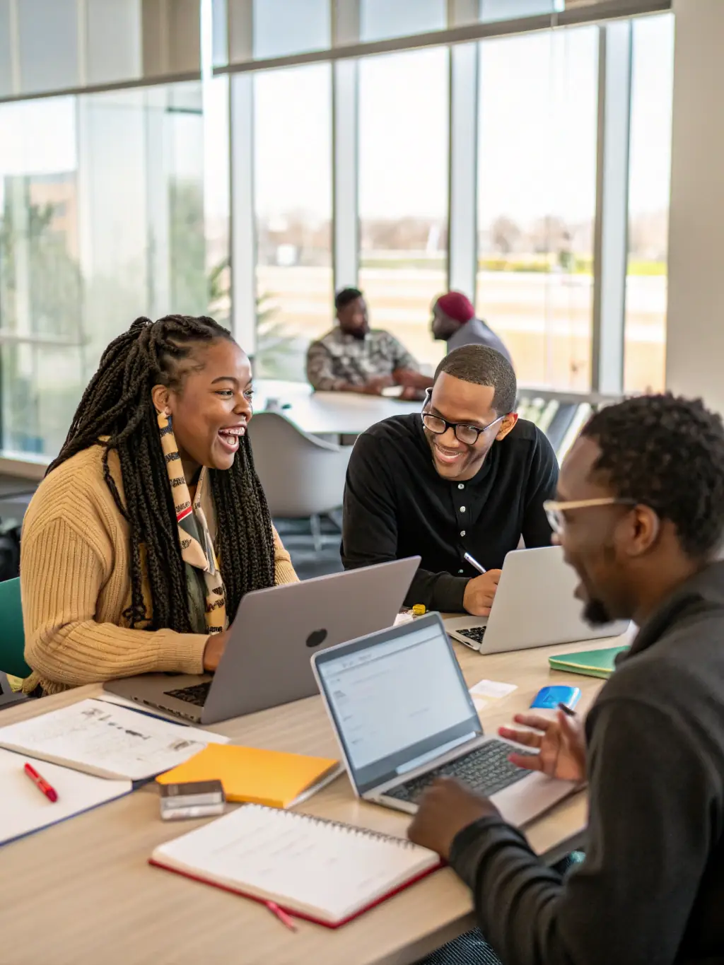 A photograph of a diverse group of engineers participating in a mentorship program workshop, fostering collaboration and knowledge sharing.