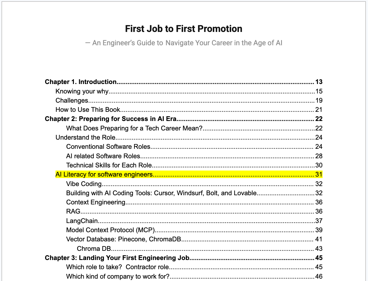 First Job to First Promotion: An Engineer's Guide to Navigate Your Career in Age of AI